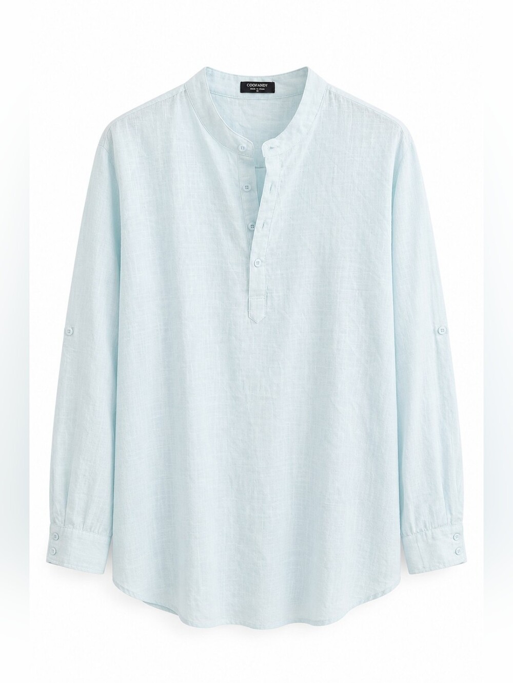 Coofandy Cotton Hemp Light Blue Pullover S, Relaxed, Coastal, Quiet Luxury, Euro